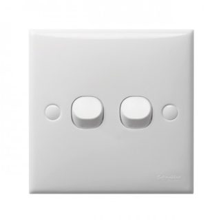 SCHNEIDER E30 SERIES E32/1/2A 10A 2 GANG 1 WAY SWITCH