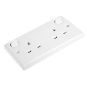 SCHNEIDER 2 GANG SWITCH SOCKET 13A- E25