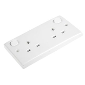 SCHNEIDER 2 GANG SWITCH SOCKET 13A- E25