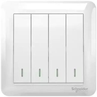 SCHNEIDER 4 GANG 2 WAY SWITCH (LARGE ROCKER) A3G34B2A