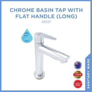 SELLEYS S6057 CHROME BASIN TAP(LONG)-FLAT