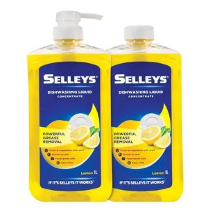 SELLEYS DISHWASHING LIQUID LEMON 1L+1L REFILL