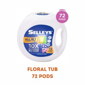 SELLEYS LAUNDRY POD FLORAL TUB 72PCS