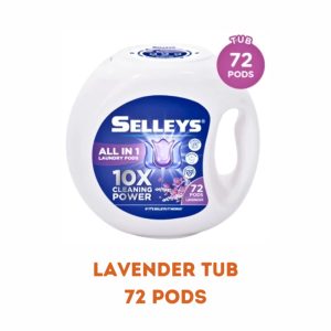 SELLEYS LAUNDRY POD LAVENDER TUB 72PCS