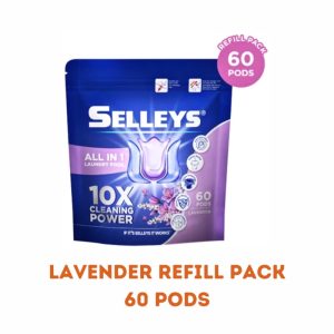 SELLEYS LAUNDRY POD LAVENDER BAG 60PCS
