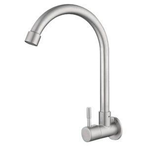 SHOWY WAND LEVER Q/T SUS 304 S/S J WALL SINK TAP 3496