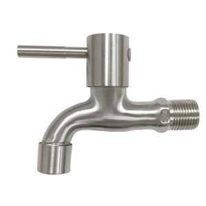 SHOWY "WAND" LEVER Q/T SUS 304 S/S BIB TAP C/W FLANGE 3517