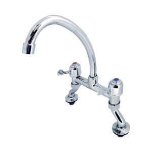 SHOWY DECK MOUNTED SWIVEL GOOSE NECK FAUCET 1024
