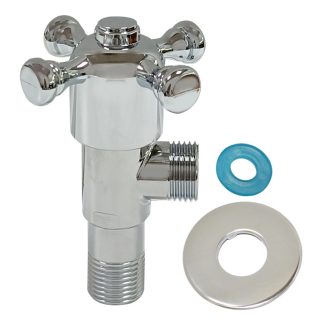 SHOWY X-KNOB#201 S/S SHOWER STOP COCK C/W FLANGE 1157