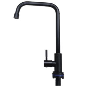 SHOWY WAND BLACK COATED LEVER QUARTER TURN S/S L SINK TAP 3918