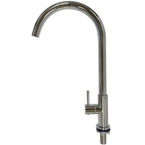 SHOWY PREMIUM C.P STAINLESS STEEL S/L SINK TAP C/W SWIVEL J SPOUT 3951