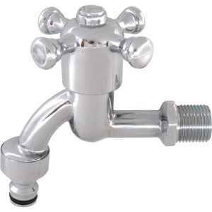SHOWY X-KNOB QUARTER TURN BIB TAP C/W 3/4 NOZZLE 2555-6289