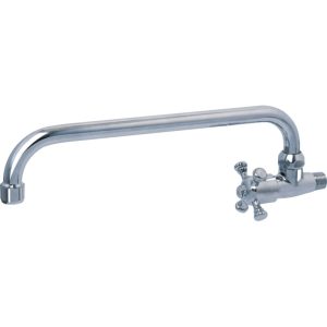 SHOWY X-KNOB WALL SINK TAP C/W 6228 SWIVEL SPOUT 2555W-6228
