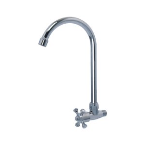 SHOWY X-KNOB U SPOUT WALL SINK TAP 2555WU