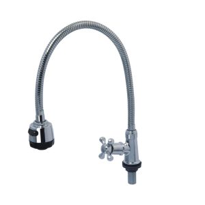 SHOWY  CROSS  QUARTER TURN SINK TAP C/W 60CM F/SPOUT 2655N-F60