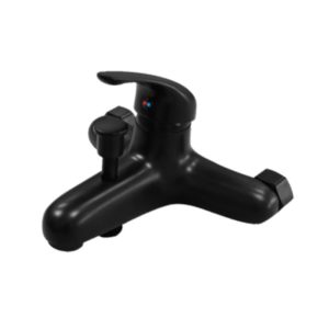 SHOWY BLACK-COATED S/L LONG BATH MIXER (MC) + 5202-2 3579