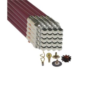 SHOWY 8335-000 100FT DRAIN PIPE CLEANING SET C/W GEN. LOCK & 5- PC FITTINGS