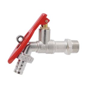 SHOWY 1/2 RED HANDLE GARDEN TAP (6075)  WITH LOCK DEVICE  (SIA 6075)
