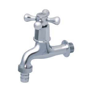 SHOWY CROSS QUARTER TURN HOSE UNION BIB TAP-2653NHZ~20