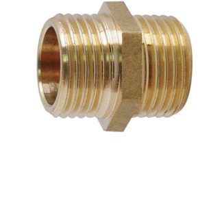 SHOWY BRASS NIPPLE 1" X 1"(M X M) 5299