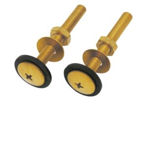 SHOWY 75MM BRASS FASTENER BOLT/NUT FOR CISTERN 8318 ( PAIR )