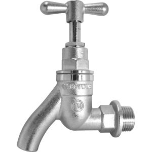 SHOWY 1/2" NICKEL PLATED BRASS BIB TAP 6077-CH (6077-211)