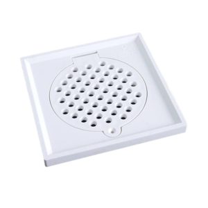 SHOWY SQUARE PLASTIC GRATING W/EDGE & SPIGOT 6", 2571ES (2571-004)
