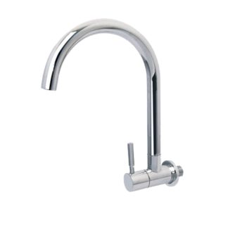 SHOWY SINGLE LEVER WALL SINK TAP C/W SWIVEL "J" SPOUT 2952 (2952-210)