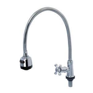 SHOWY CROSS QUARTER TURN FLEXIBLE SPOUT SINK TAP 50CM - 2655N-F50