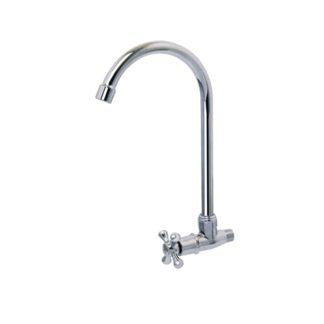 SHOWY CROSS Q-TURN "J" SPOUT WALL SINK TAP 2655NWC