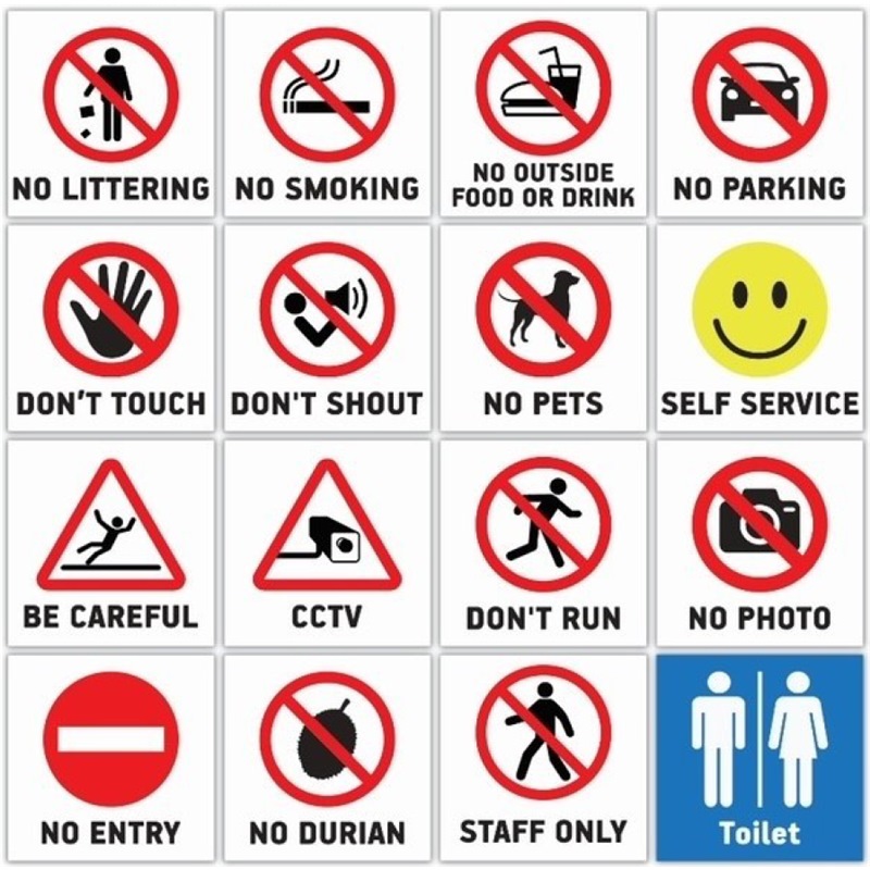 SIGN STICKER 200MMX200MM