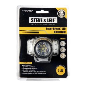 SL COSMIC SUPER BRIGHT 7 LED BICYCLE WHITE HEADLIGHT SL-6033