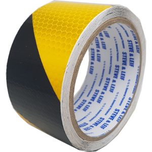 SL REFLECTIVE TAPE YELLOW & BLACK GRADE A (2") 50MMX5M - SL4610