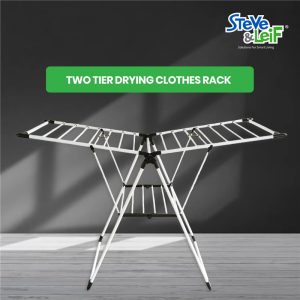 SL TWO TIER WING FOLD DRYING CLOTH / LAUNDRY RACK 10M SL-5834