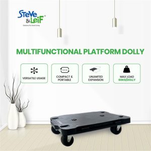 SL BLACK DOLLY WITH 3" TPR WHEELS SL-9297