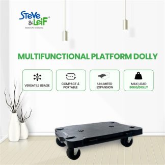 SL BLACK DOLLY WITH 3" TPR WHEELS SL-9297