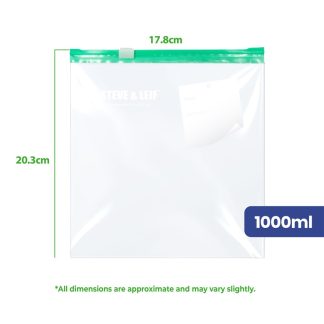 SL RESEALABLE SLIDER BAG QUART (203X178MM) 20PCS