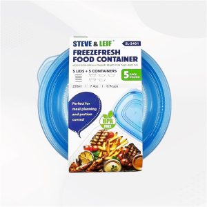 SL 5 PACK ROUND STORAGE BOX 118×107×54MM 220ML