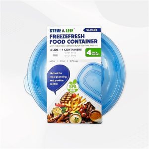 SL 4 PACK ROUND STORAGE BOX 154×141×80MM 650ML