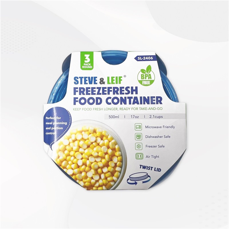 SL 3 PACK ROUND STORAGE BOX 116X116X81MM 500ML