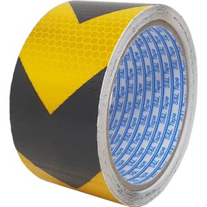 SL REFLECTIVE TAPE YELLOW & BLACK DOT WITH ARROW (2") 50MMX5M - SL4614