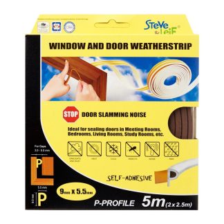 SL P-PROFILE WEATHERSTRIP 9X5.5MM-2X2.5M