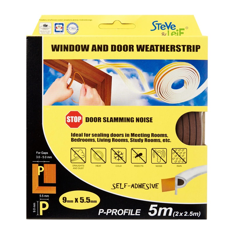 SL P-PROFILE WEATHERSTRIP 9X5.5MM-2X2.5M