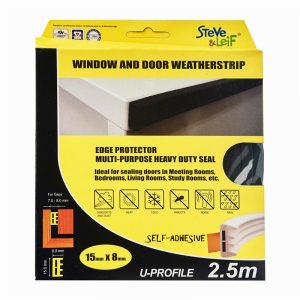 SL U-PROFILE WEATHERSTRIP 8X15MMX2.5M