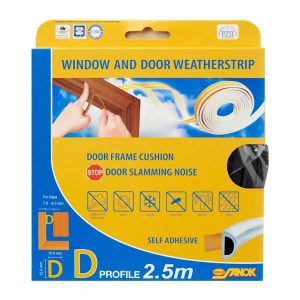 SL D-PROFILE WEATHERSTRIP 12X10MM-2X2.5M