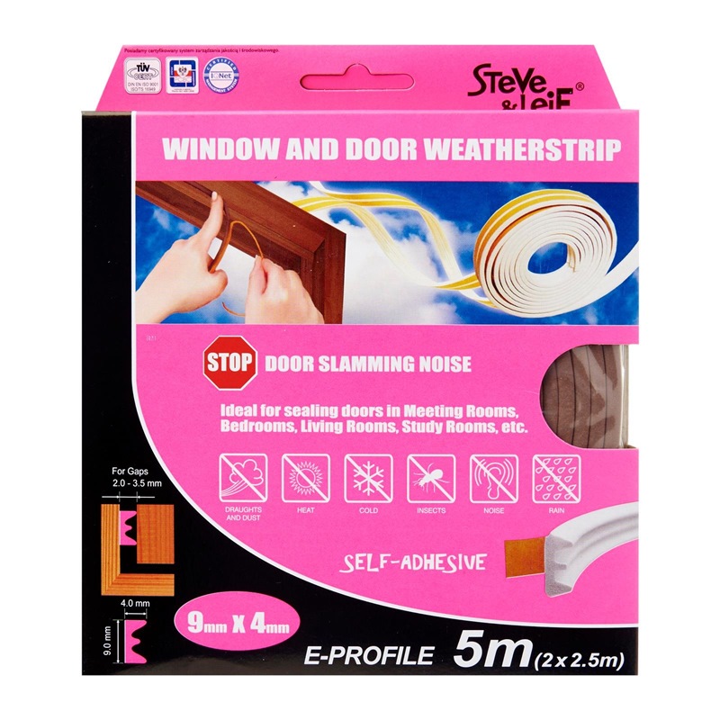 SL E-PROFILE WEATHERSTRIP 9X4MM-2X2.5M