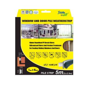 SL PILE WEATHERSTRIP 7X6MM-2X2.5M