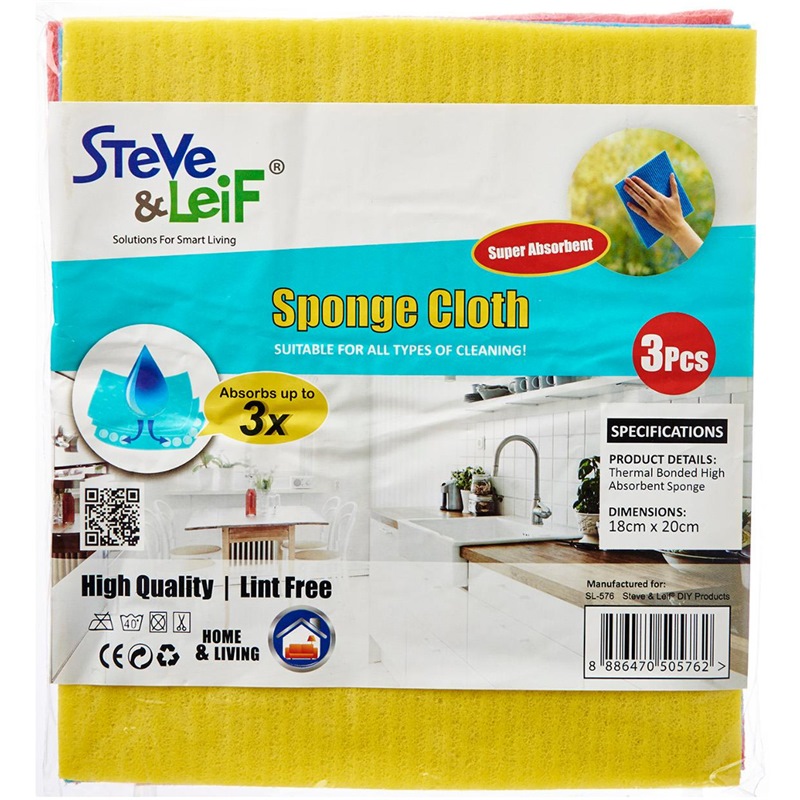 SL SPONGE CLEANING CLOTH 3PPP SL-576