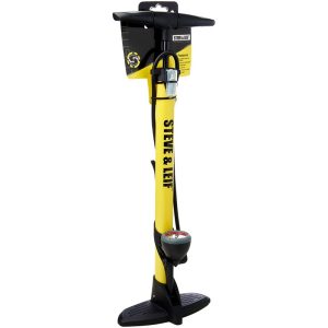 SL COSMIC YELLOW FLOOR PUMP C/W TOP MOUNTED GAUGE SL-6015