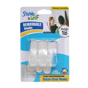 SL CLEAR REMOVABLE HOOK SMALL SL-H2011 3PPP
